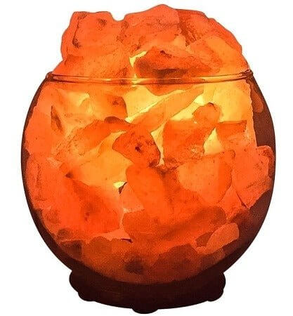 Clear GlassSphere Aromatherapy Electric Salt Lamp with Dimmer