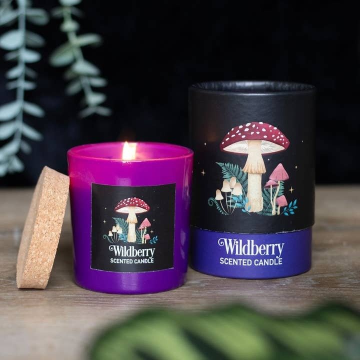 Faerie-Dust Inspiration Dark Forest Mushroom Wildberry Candle